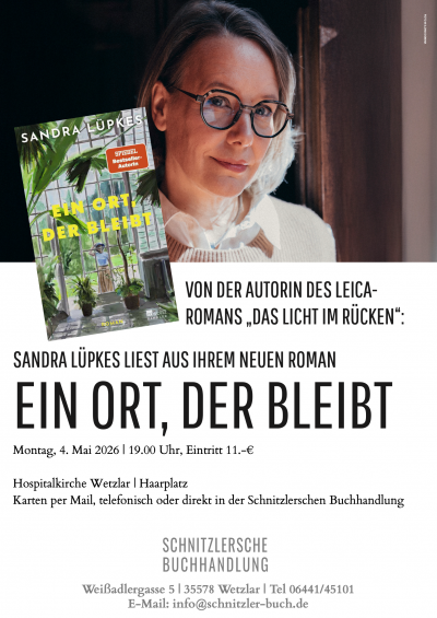 Veranstaltungstipp: Sandra L&uuml;pkes liest aus ihrem neuen Roman &raquo;Ein Ort, der bleibt&laquo;